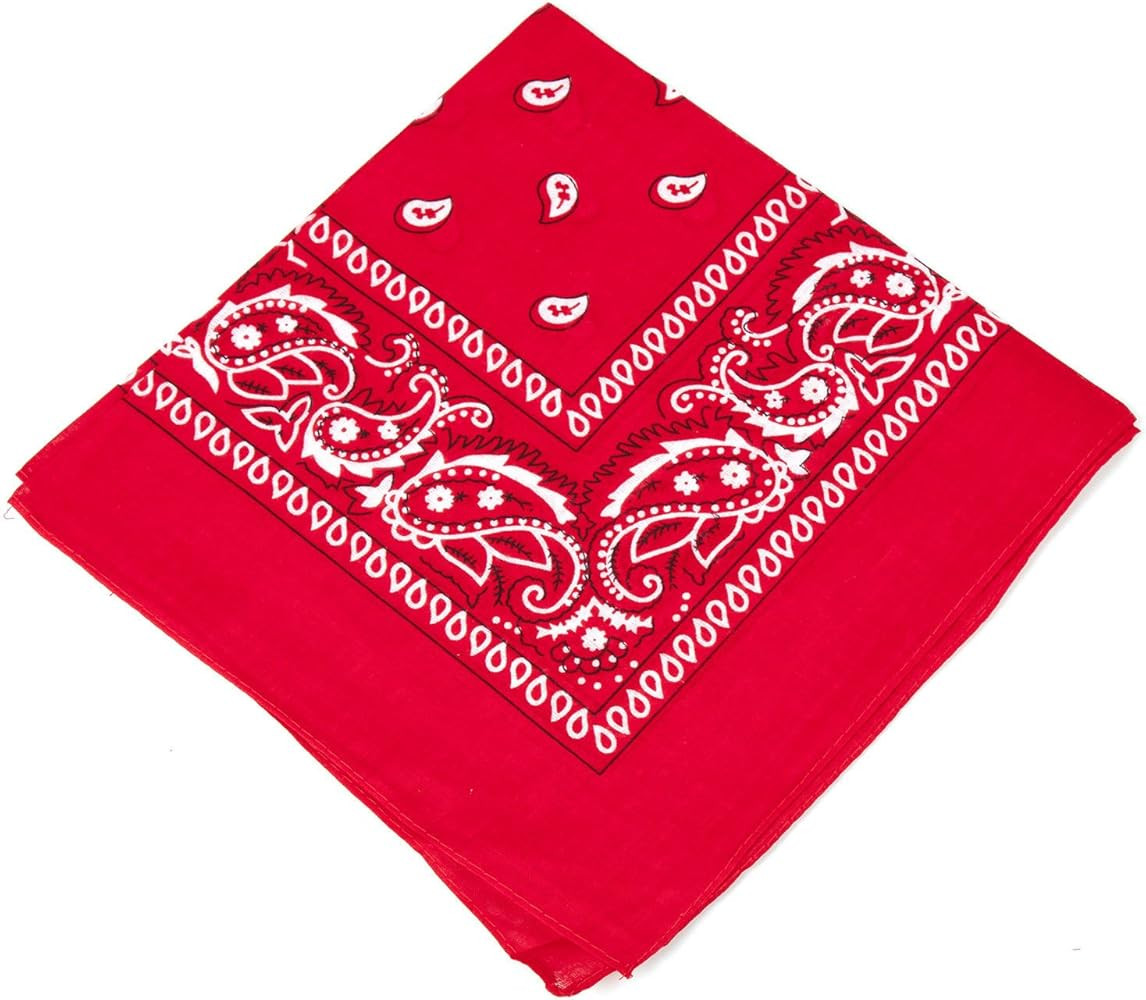 BOOLAVARD 1s, 6s, 9s or 12 Pack Cowboy Bandanas with Original Paisley Pattern (Black) : Amazon.ca... | Amazon (CA)