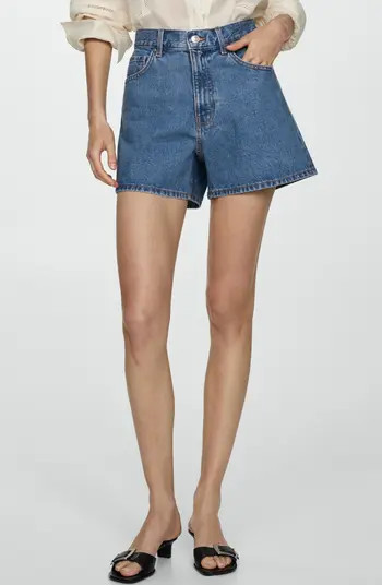 MANGO High Waist Denim Shorts | Nordstrom | Nordstrom