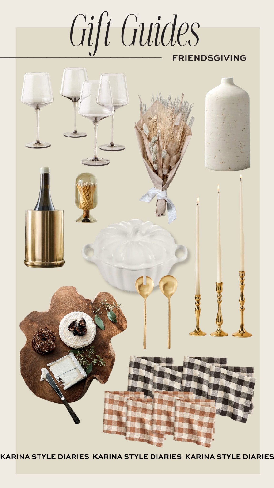 Thanksgiving is just around the corner and regardless of how you’re celebrating, it’s always nice to show the hostess some appreciation. 🥂🍂 These thoughtful gift ideas will add a pretty and useful touch to any Thanksgiving tablescape. Bonus: All of these are under $50, including a vase, candlesticks, and the cutest gingham napkins. These hostess gifts would also work for Christmas or New Year’s Eve occasions! 

#LTKHoliday #LTKHome #LTKGiftGuide