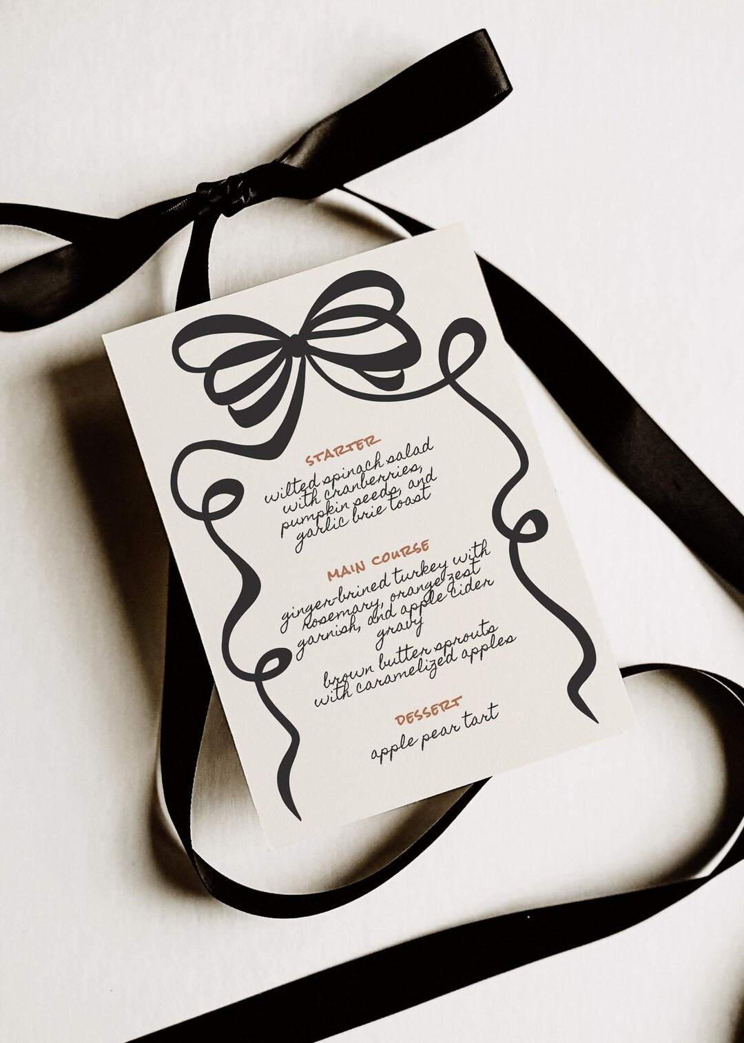 Menu Template for Fall Halloween Wedding Theme, Printable Dinner Party Menu, Editable Hand Drawn ... | Etsy (US)