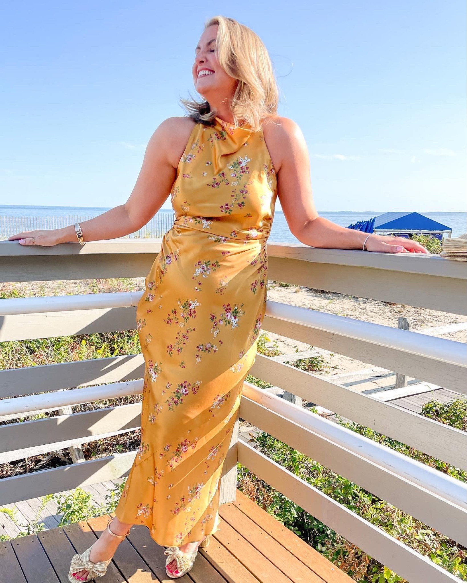 Reformation dress. Size up. It runs small! I am wearing a size 10 
I got the top altered which is super cheap at a local tailor. I’m also wearing a stick on bra 

Yellow dress 
Silk dress 

#LTKcurves #LTKwedding #LTKstyletip