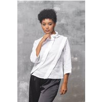 White Linen Top Avant Garde Clothing, Goth Shirt For Women Blouse Women, Womens | Etsy (US)