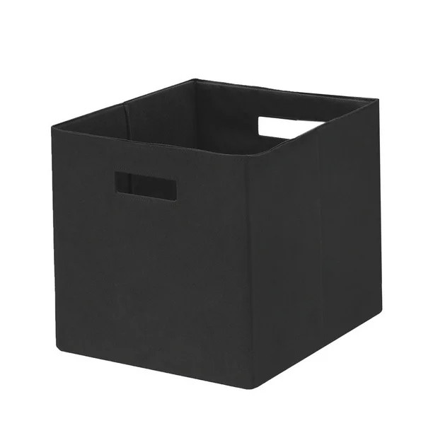 Better Homes & Gardens Fabric Cube Storage Bin (12.75" x 12.75") 1 Piece - Rich Black for Adult -... | Walmart (US)