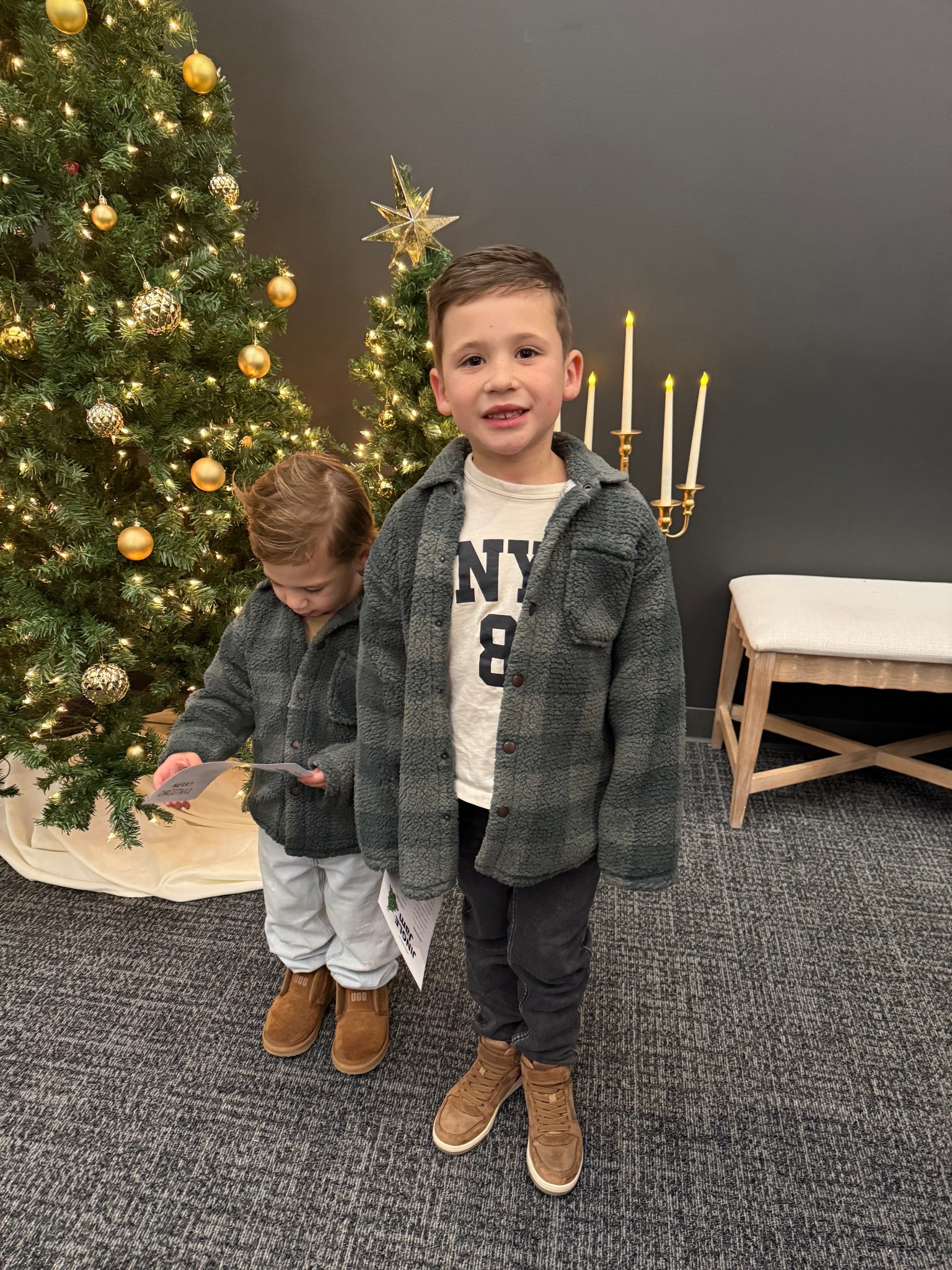 Cutest matching sweater jackets 
Christmas outfit inspo 
Easty loves his tennis shoes too! They are on sale - he also love the jeans bc they are stretchy! 
Walkie’s jeans are Zara & Easty’s T-shirt is Zara 


#LTKHoliday #LTKKids #LTKdayinmylife