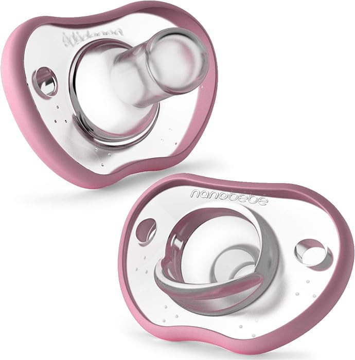 Nanobebe Baby Pacifiers 0-3 Month - Orthodontic, Curves Comfortably with Face Contour, Award Winn... | Amazon (US)