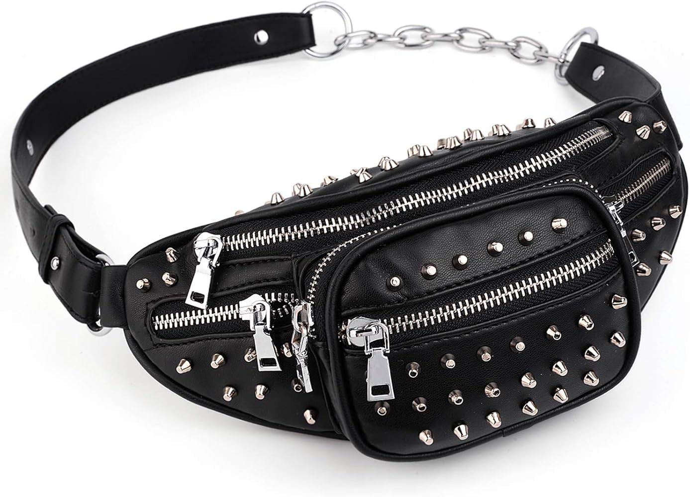 UTO Small Fanny Pack for Women Leather Vegan Belt Bag Fashion Designer Crossbody Chest Waist Pack... | Amazon (US)