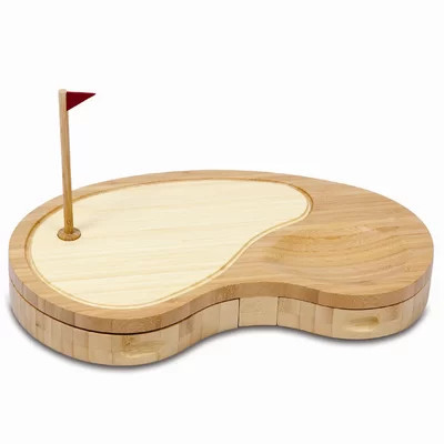 Sand Trap Golf Gift Cheese Board & Knife Set - Novelty Charcuterie Board with Cheese Knife Set - Cheese Boards Charcuterie Boards - Serving Platter En | Wayfair North America