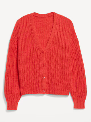 Wool-Blend Shaker-Stitch Cardigan Sweater | Old Navy (US)