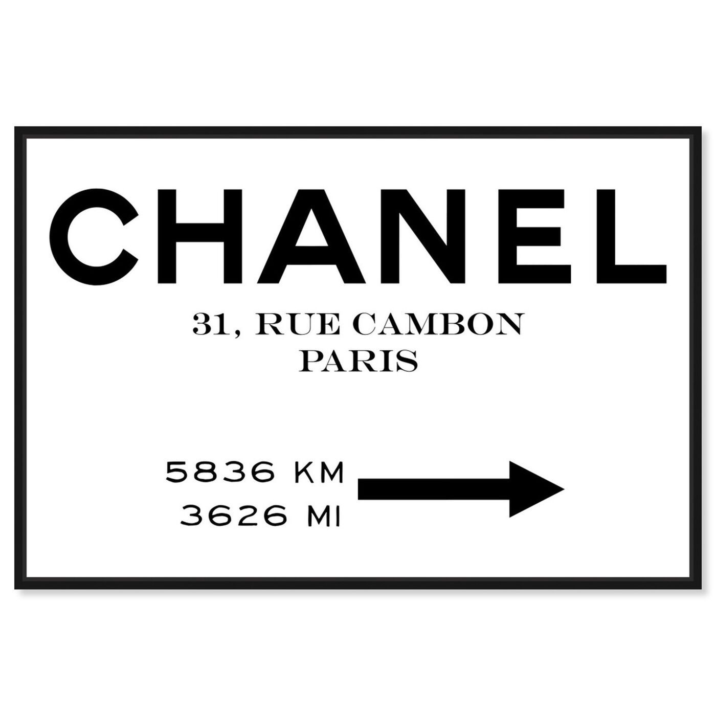 Couture Road Sign Minimalist I | Wall Art by Oliver Gal | Oliver Gal