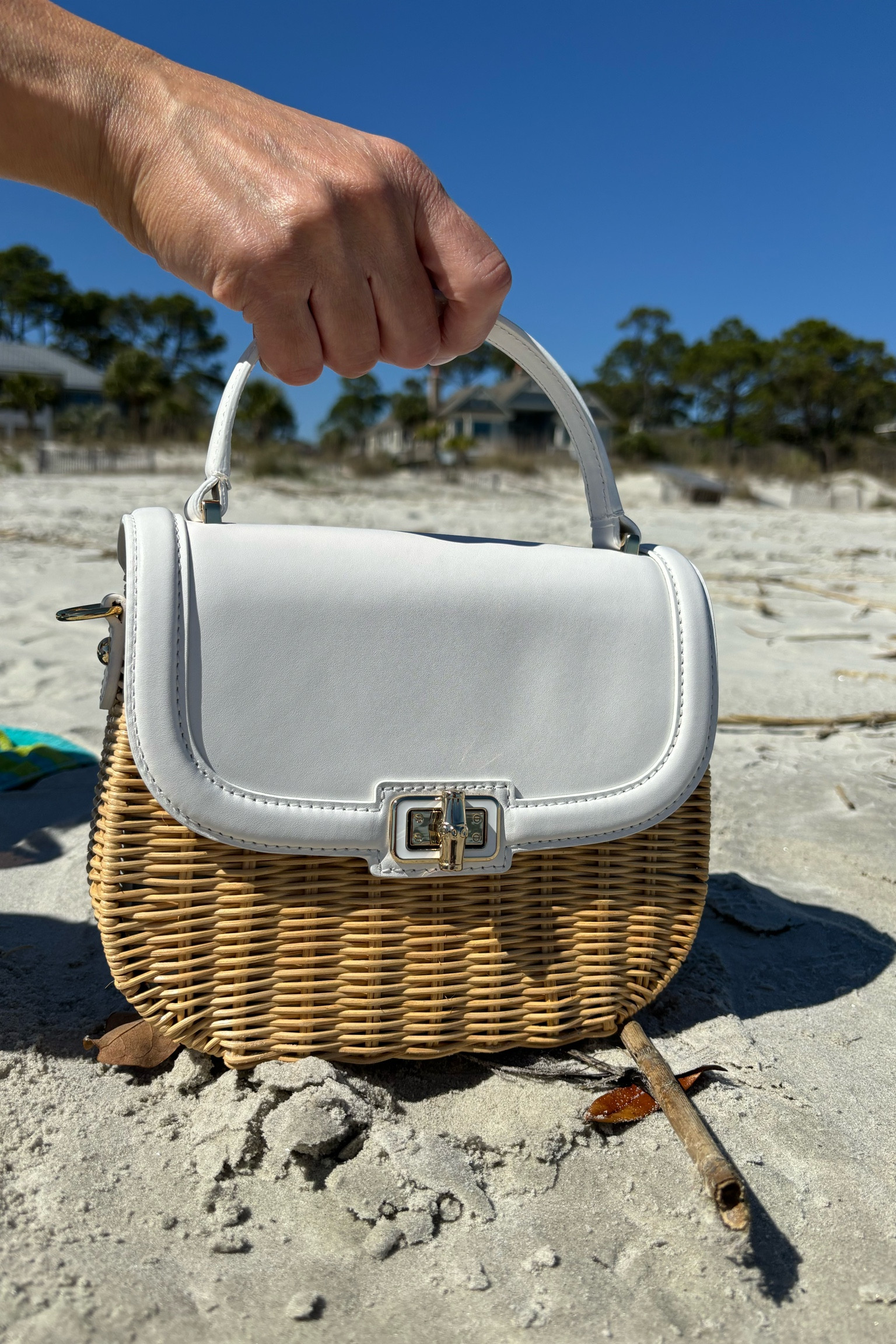 The cutest handbag ever!  Take 40% off one item and let this be it!  Everyone needs a wicker bag and I finally got one!  Plus 25% off everything else!  Use Code: RSVP

#LTKsalealert #LTKover40 #LTKstyletip