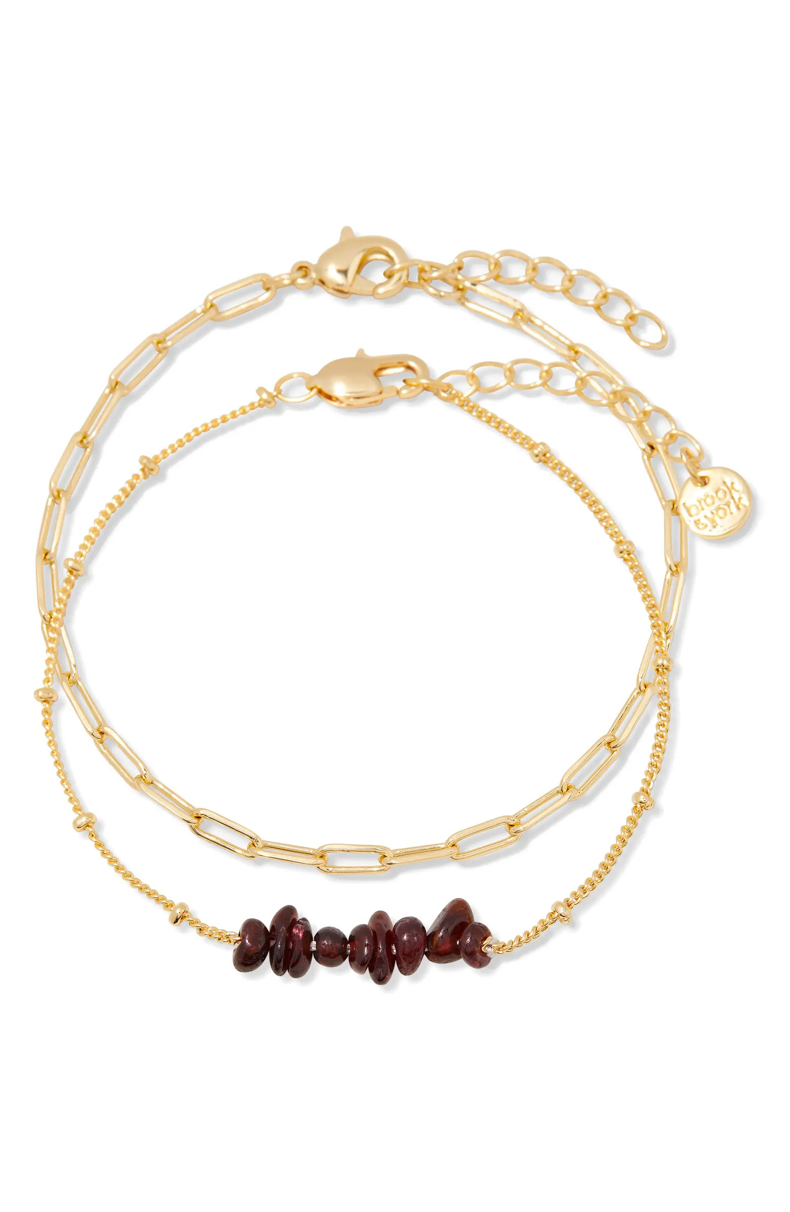 Alex Stacked Bead & Link Bracelet Set | Nordstrom