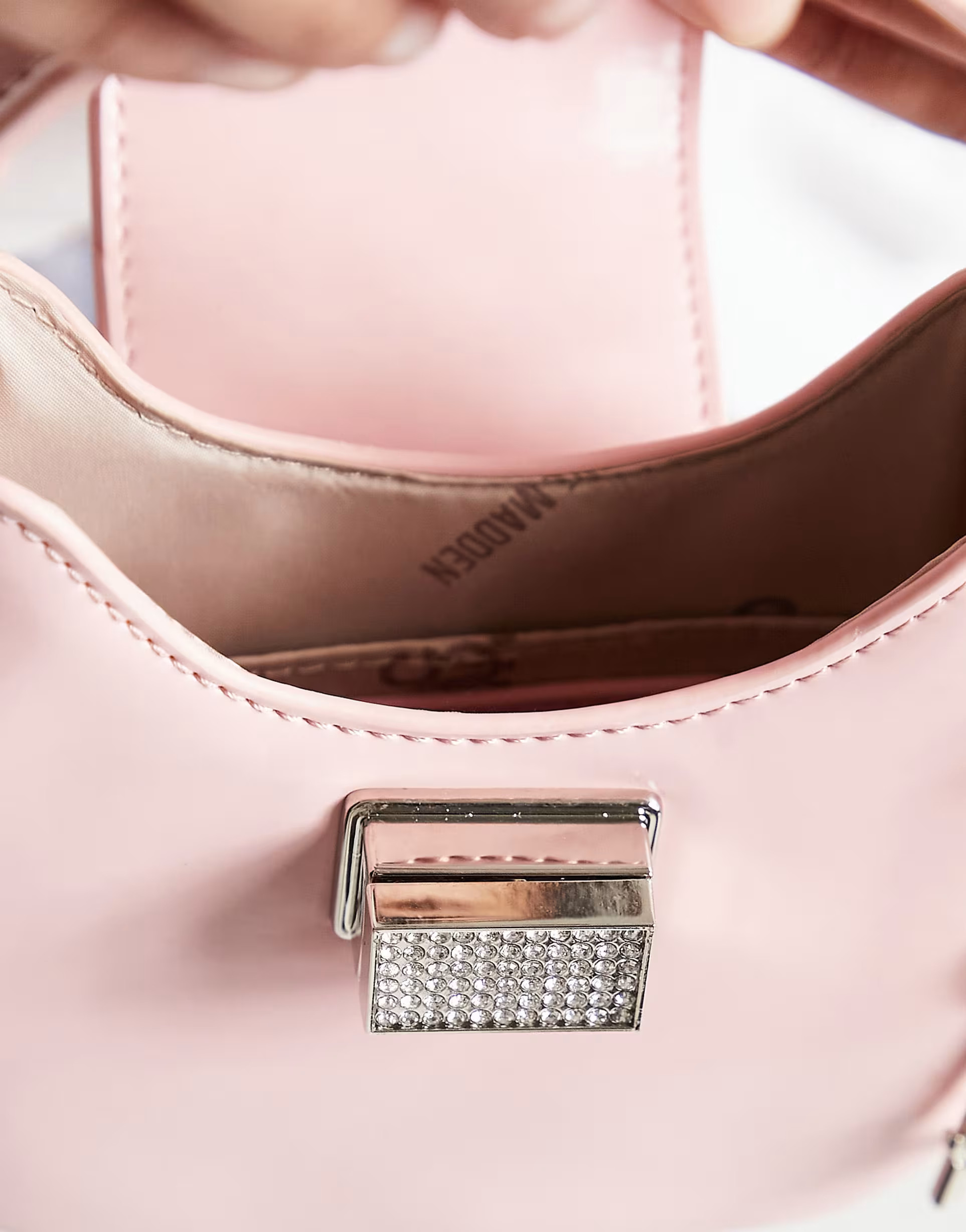 Steve Madden Bglance cross body rhinestone bag in light pink | ASOS | ASOS (Global)