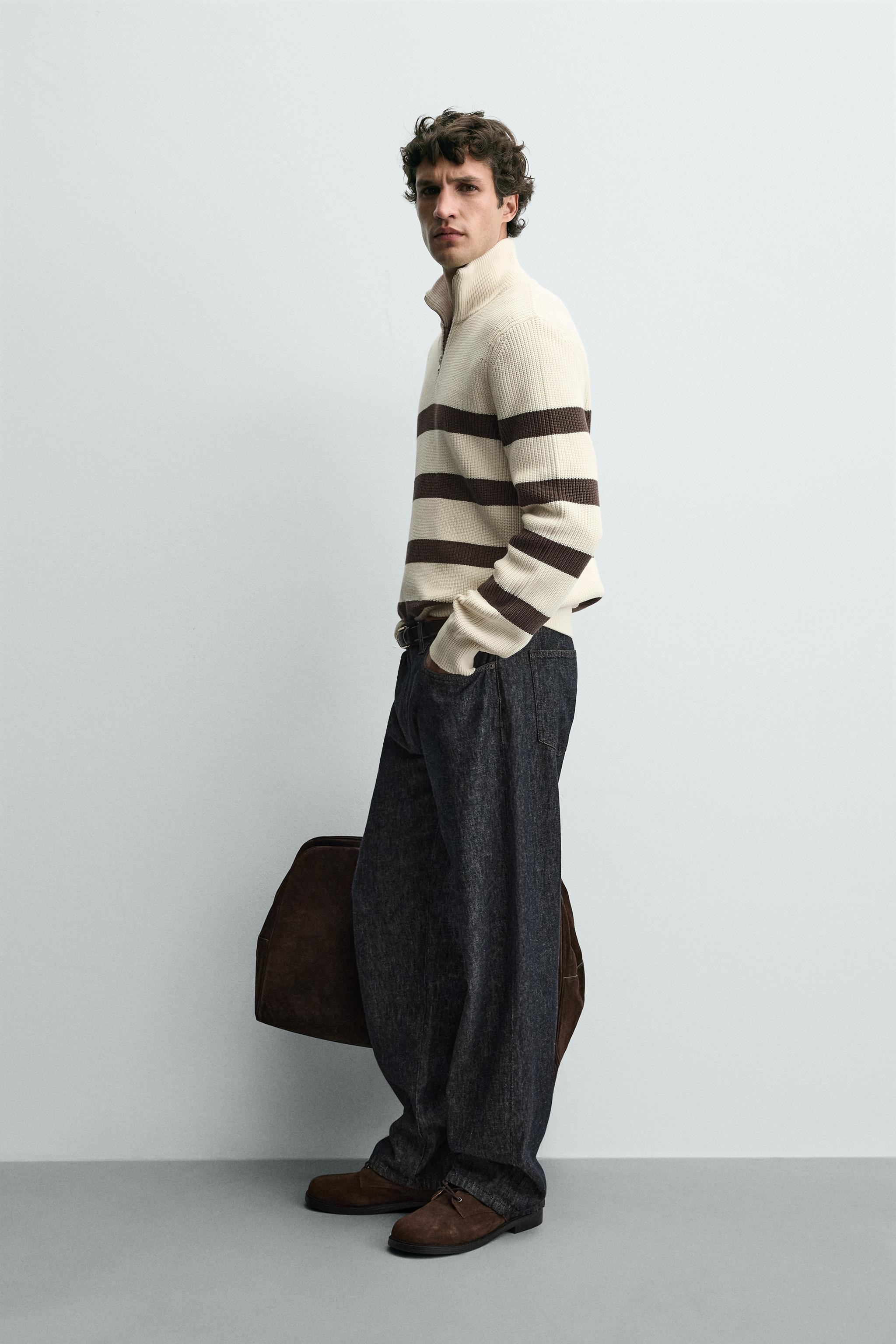 PURL KNIT QUARTER-ZIP JUMPER | Zara US