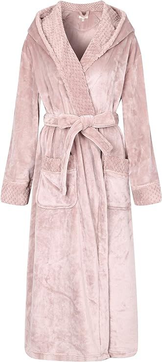 Richie House Women's Plush Soft Warm Fleece Bathrobe Robe RH1591 | Amazon (US)