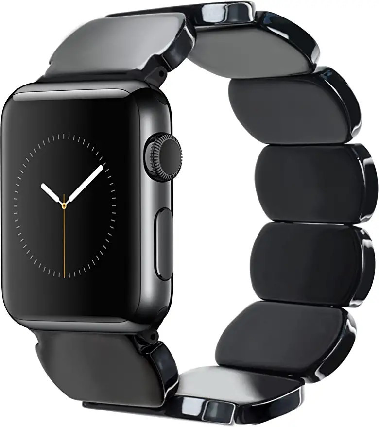 Heesch Tortoise Stretchy Watch Band Compatible with Apple Watch Serise 7/6/5/4/3/2/1, Resin Cute ... | Amazon (US)