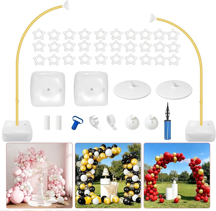 Balloon Arch Kit,Free Bending 8.2FT & 5FT Half Balloon Arch Stand | Amazon (US)