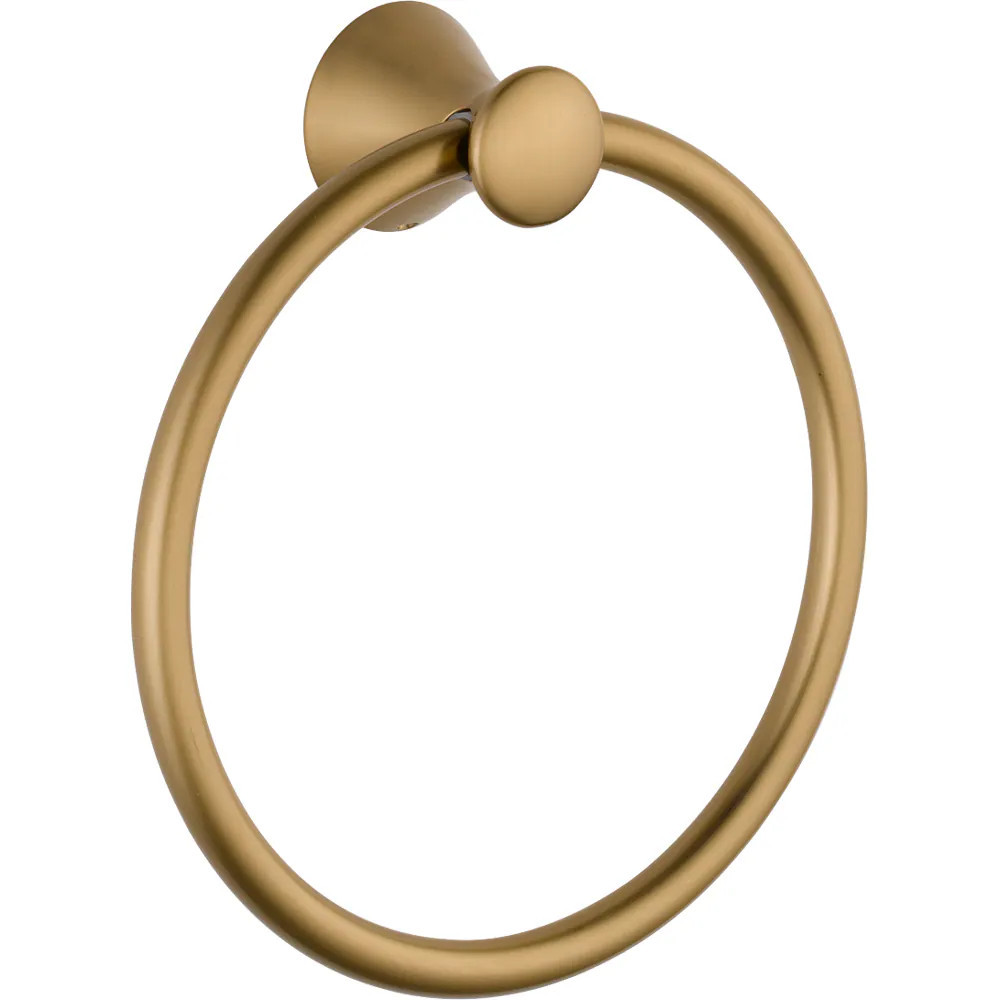 Delta Lahara Champagne Bronze Wall mount Single Towel Ring one_size | 73846-CZ | Lowe's