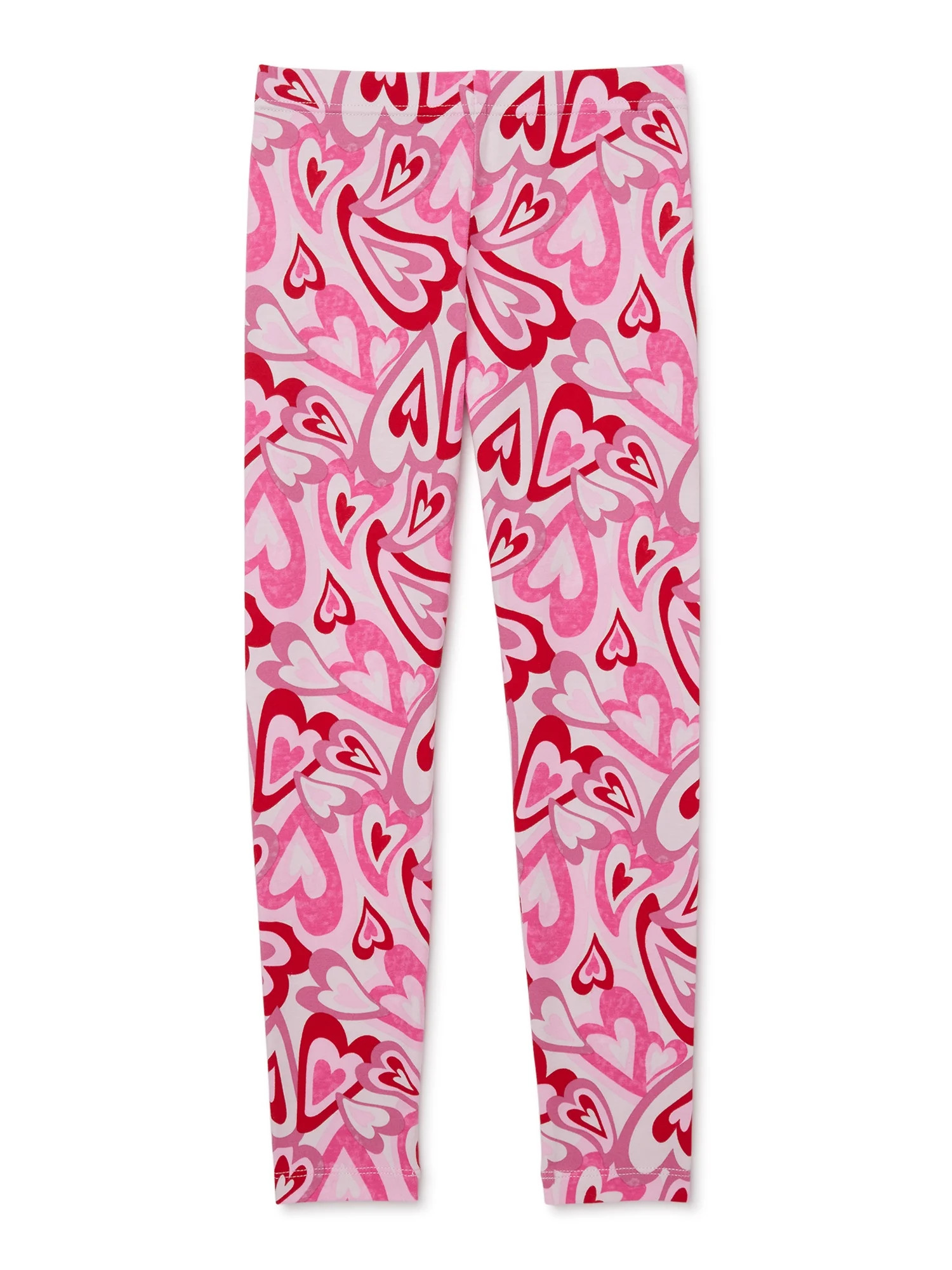 Wonder Nation Girls Valentines Day Leggings, Sizes 4-18 | Walmart (US)