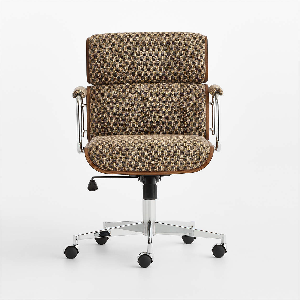 Palmer Upholstered and Wood Paneled Office Chair | Crate & Barrel | Crate & Barrel