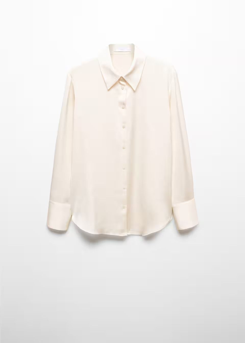 Satin finish flowy shirt -  Women | Mango USA | MANGO (US)