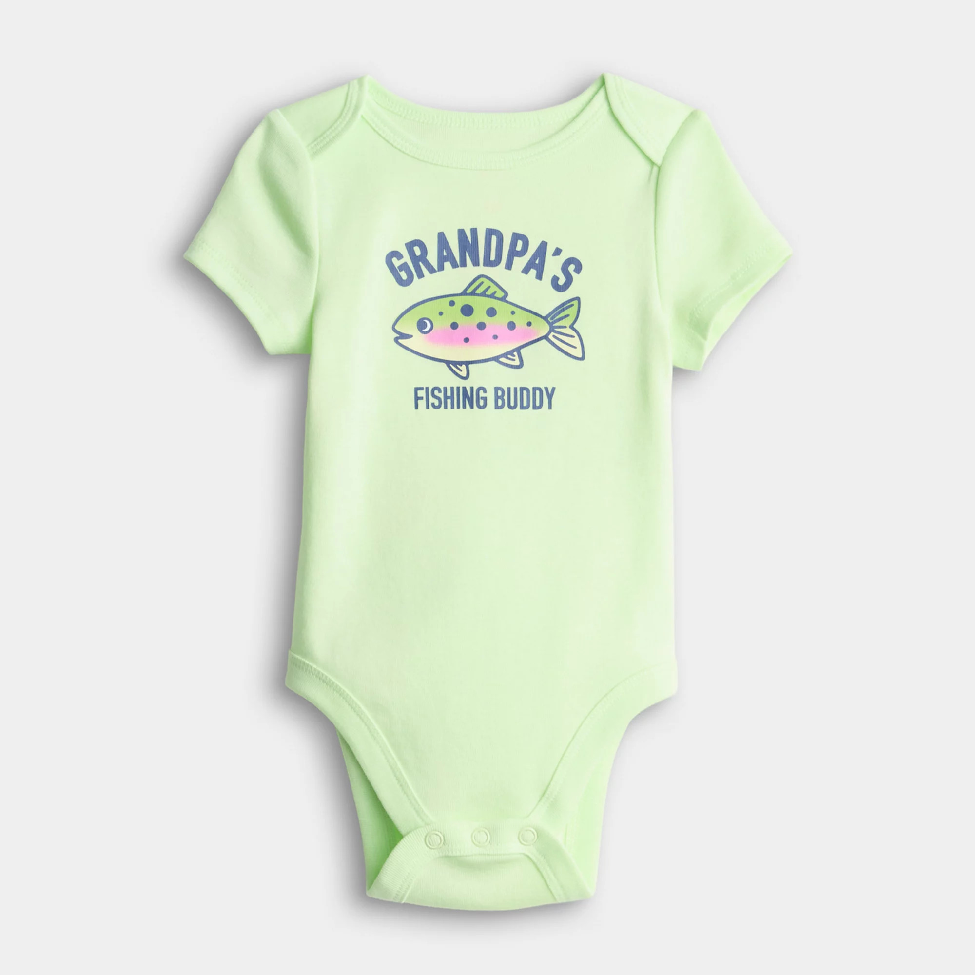 Baby Boy Jumping Beans® Fishing Buddy Lapped Shoulder Bodysuit | Kohl's
