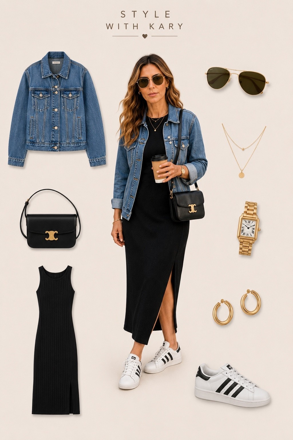 The denim jacket that instantly elevates every outfit. 🤍✨

A timeless black knit dress, classic denim, comfy sneakers, and elevated accessories… the kind of outfit you’ll wear on repeat.

#LTKStyle #LTKFashion #StyleWithKary #DenimJacket #CapsuleWardrobe #EverydayStyle #EffortlessStyle #ClassicStyle #NeutralStyle #Over40Style #CasualChic #WearItLoveIt #FashionInspo #SpringStyle #SummerStyle

#LTKootd #LTKOver40 #LTKgrwm