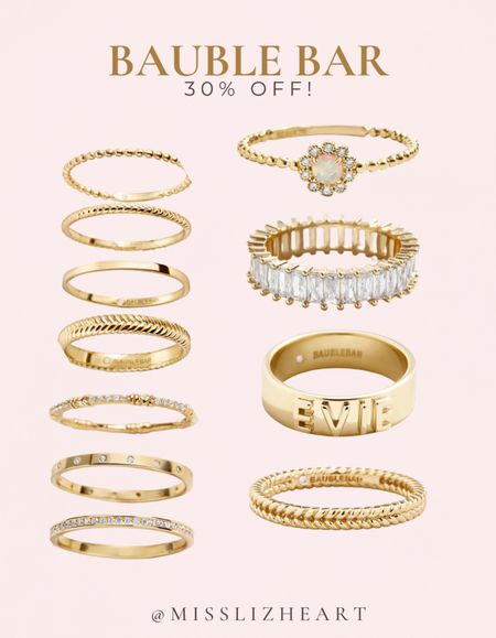 My rings are 30% off! 

#LTKGiftGuide #LTKfindsunder50 #LTKCyberWeek