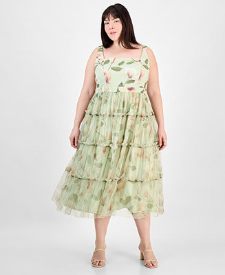 Adrianna by Adrianna Papell Women's Tiered Midi Dress - Macy's | Macy's