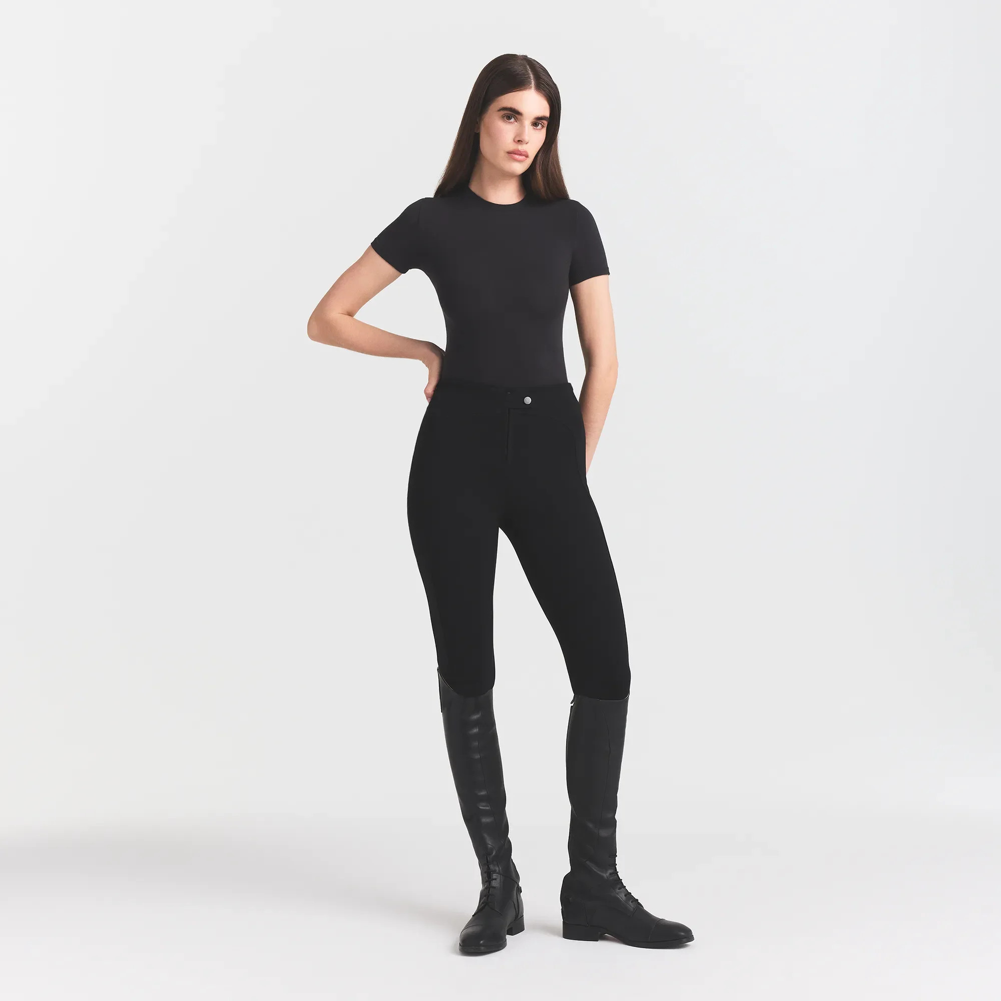 SKIMS Zip Front Legging | Black | XS | The Essential Collection | SKIMS (US)
