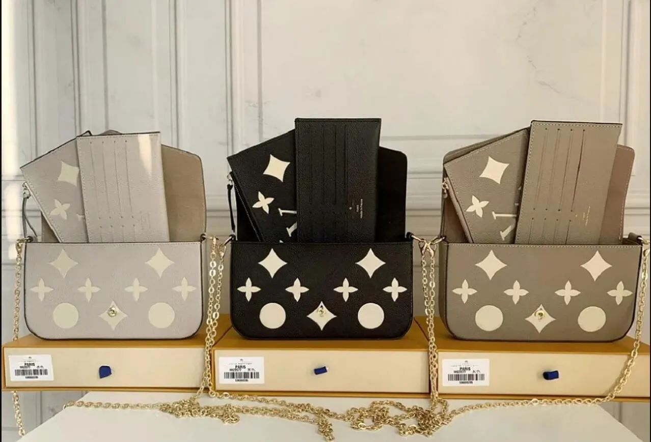 Multi Felicie Pochette Women Designer Bag Wallet Messenger Leather Handbags Envelope Detachable G... | DHGate