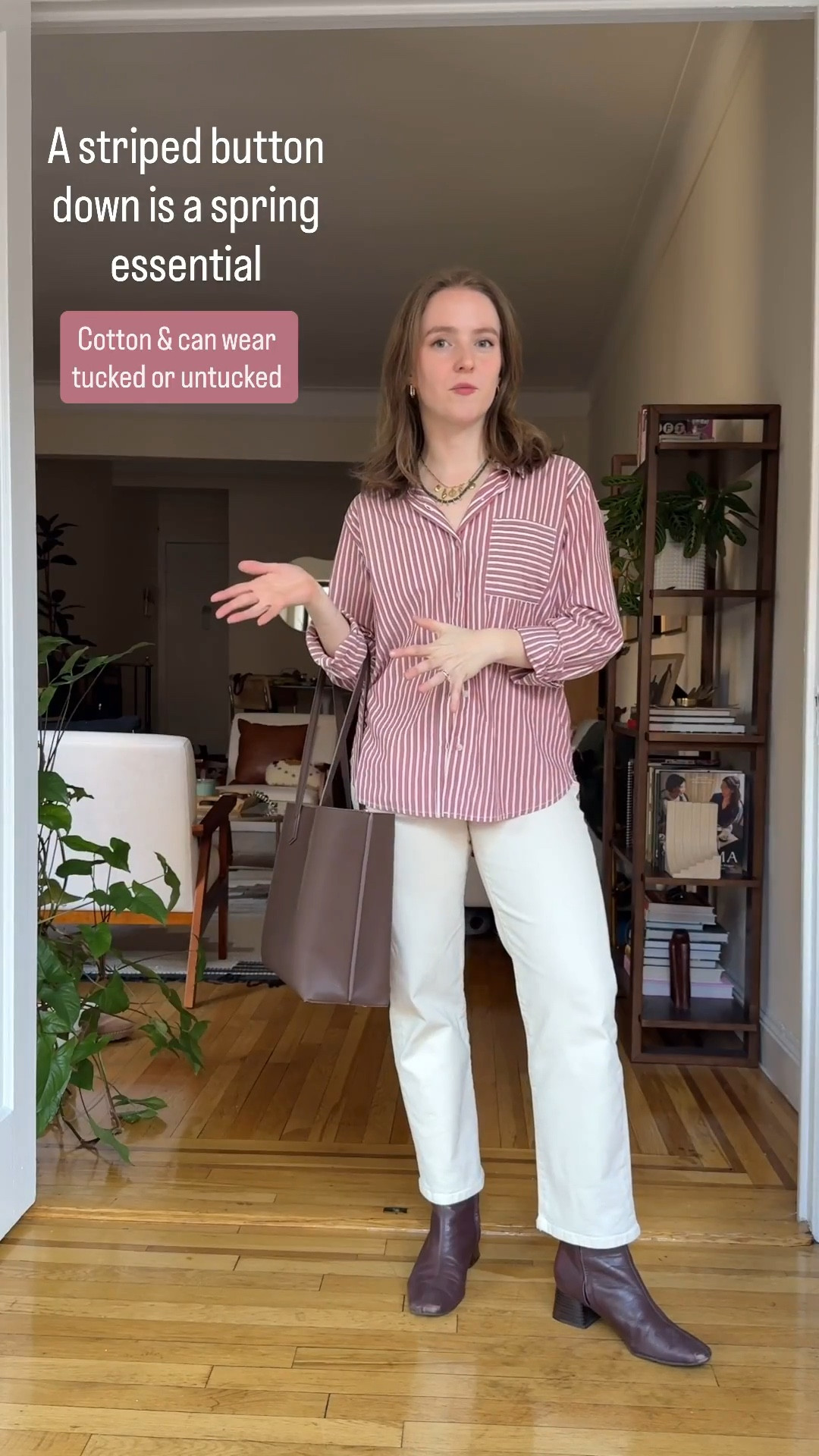 Target striped cotton shirt. Wearing xs on top 

#LTKFindsUnder50