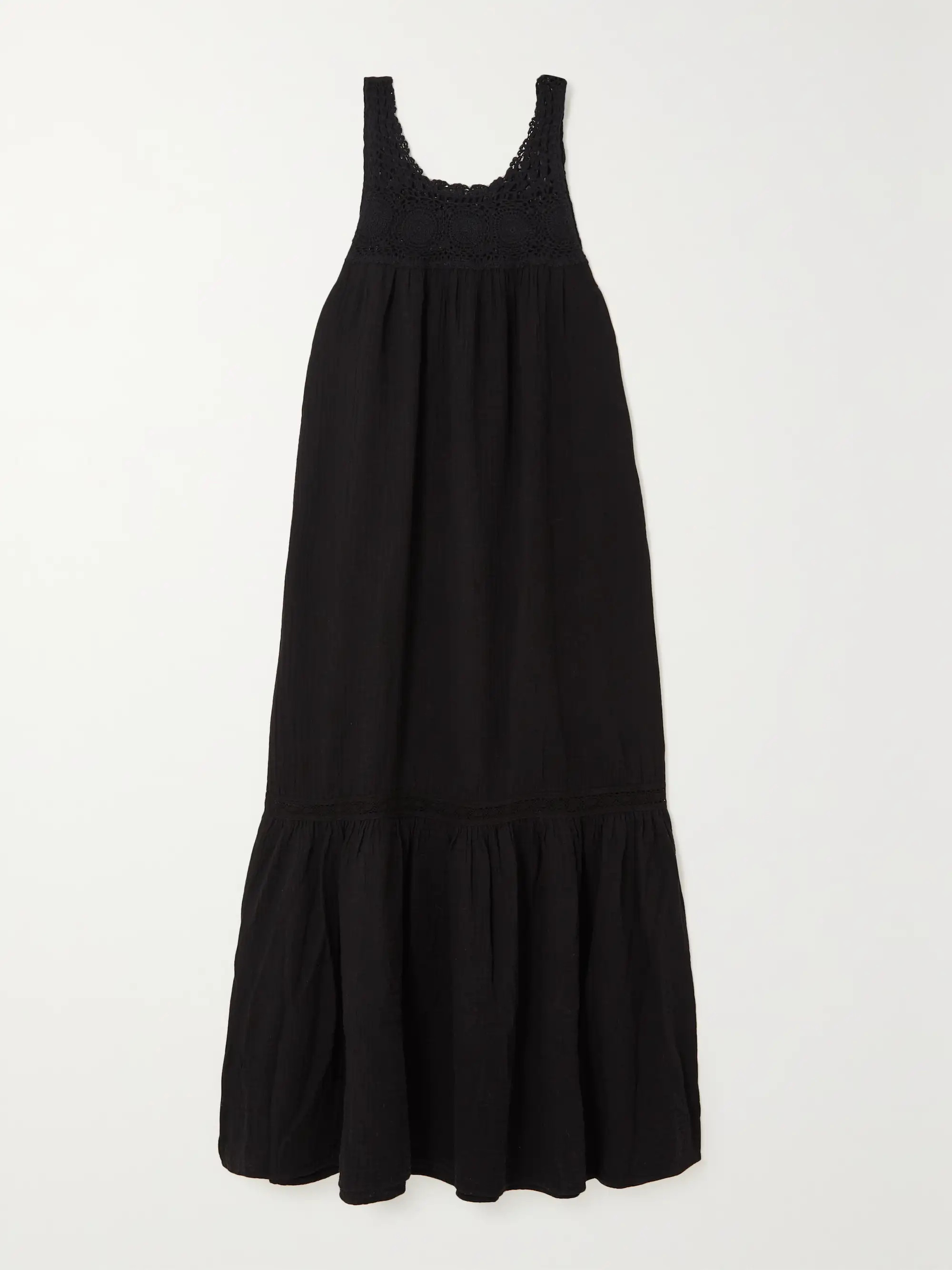 HONORINEAllegra crochet-trimmed cotton-gauze dress | NET-A-PORTER (US)