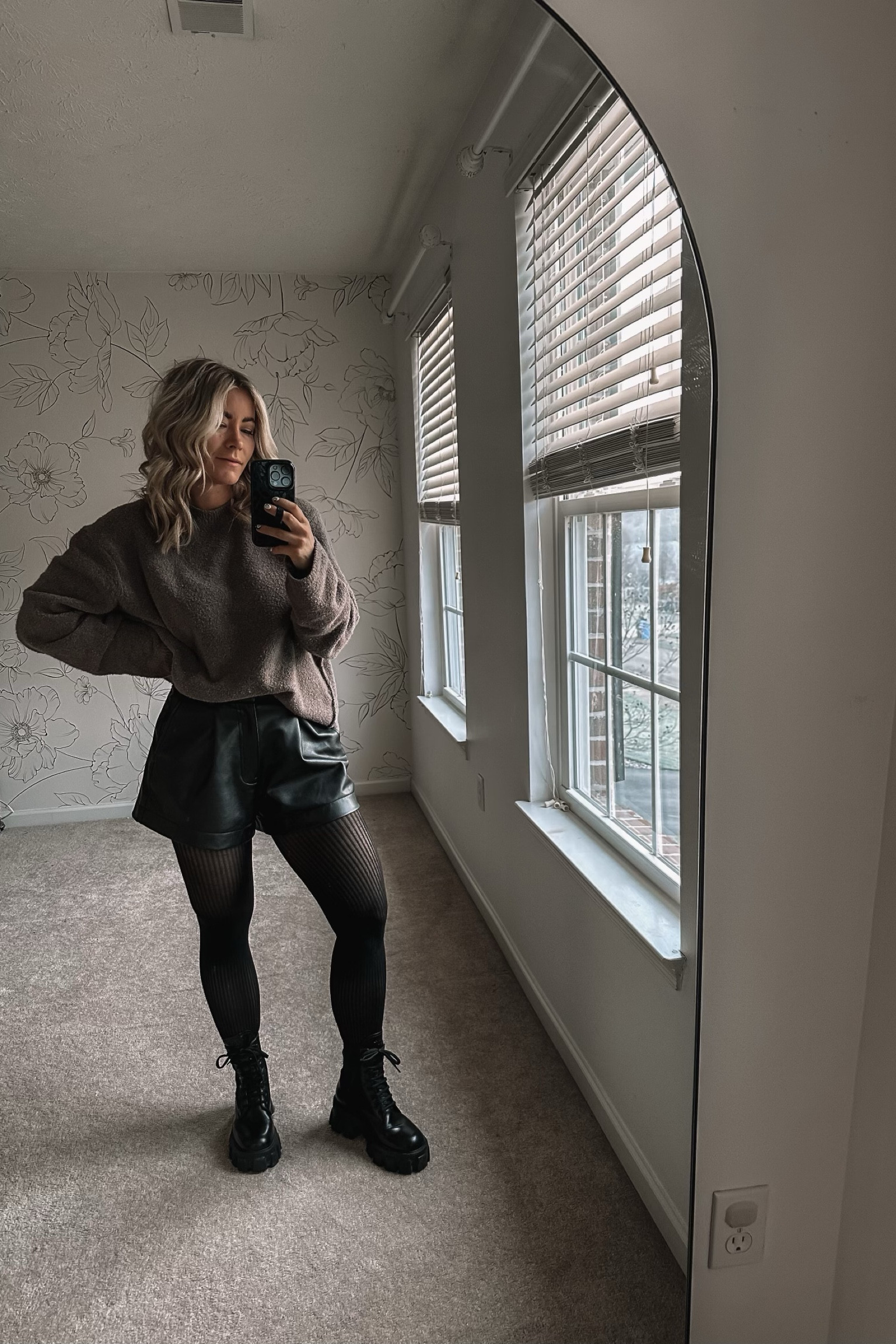 All Saints teddy bear sweater, faux leather shorts, casual outfit

#LTKmens #LTKstyletip #LTKshoecrush