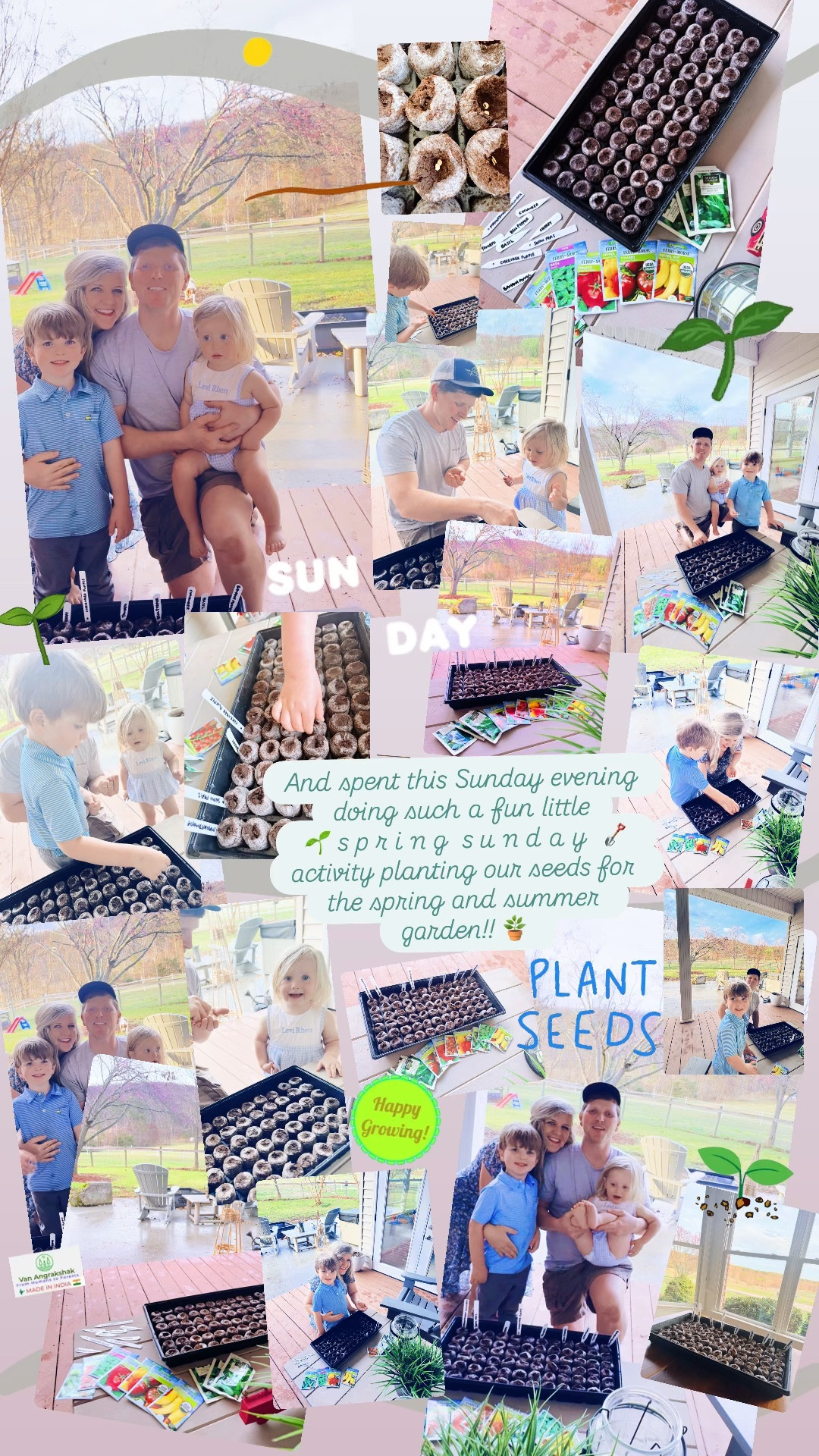 And spent this Sunday evening doing such a fun little 🌱 s p r i n g  s u n d a y  🪏 activity planting our seeds for the spring and summer garden!! 🪴 