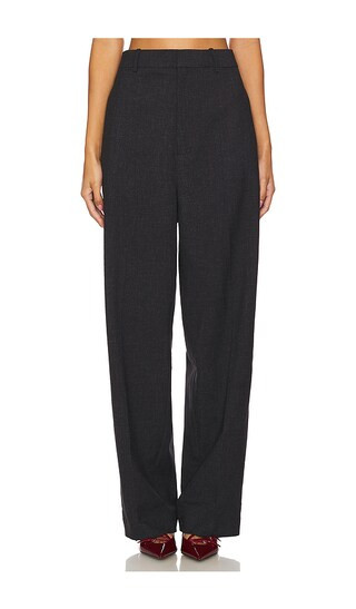 EAVES Kira Melange Suiting Pants in Black. - size XL | Revolve Clothing (Global)