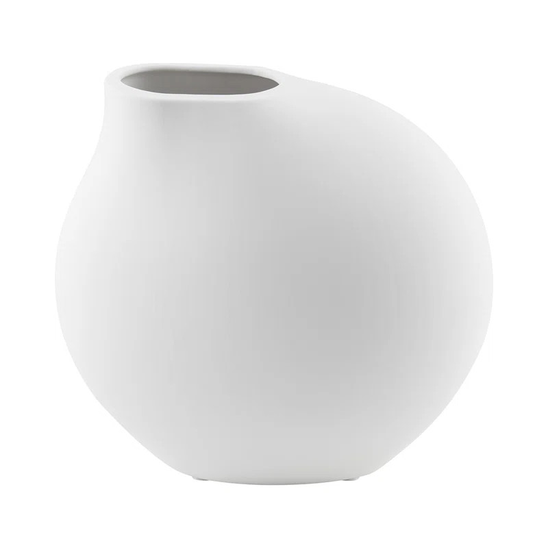 NONA White 5.5" Porcelain Table Vase | AllModern