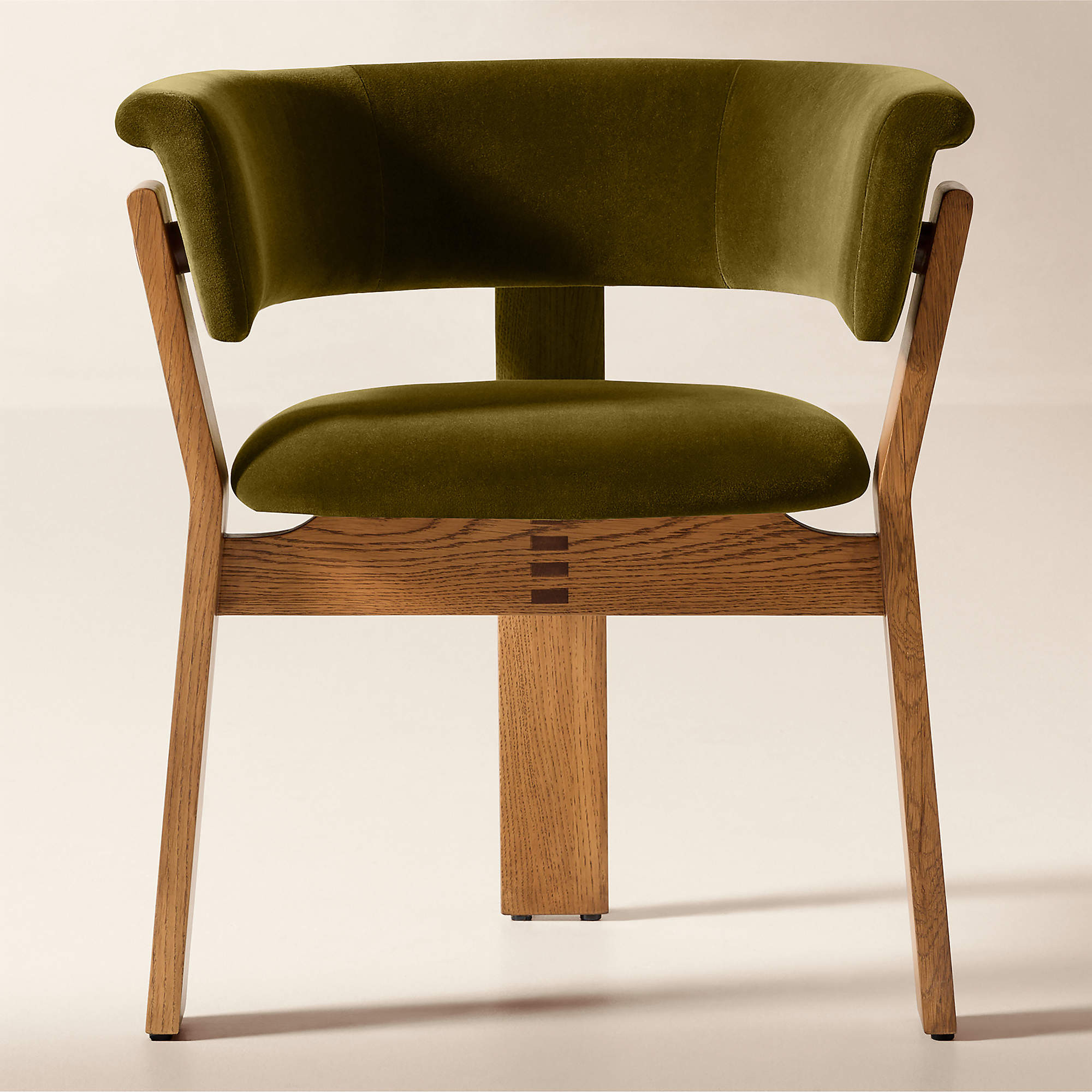 Klub Olive Green Velvet Dining Chair by Steen Østergaard | CB2 | CB2
