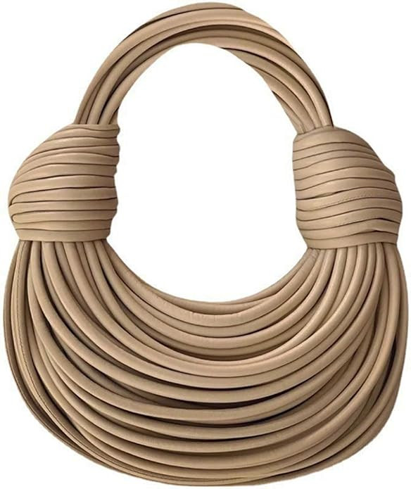 Qiayime Hand-Woven Bread Women's Clutch Top Handle Satchel Shoulder Crossbody Creative Noodles Pu... | Amazon (US)