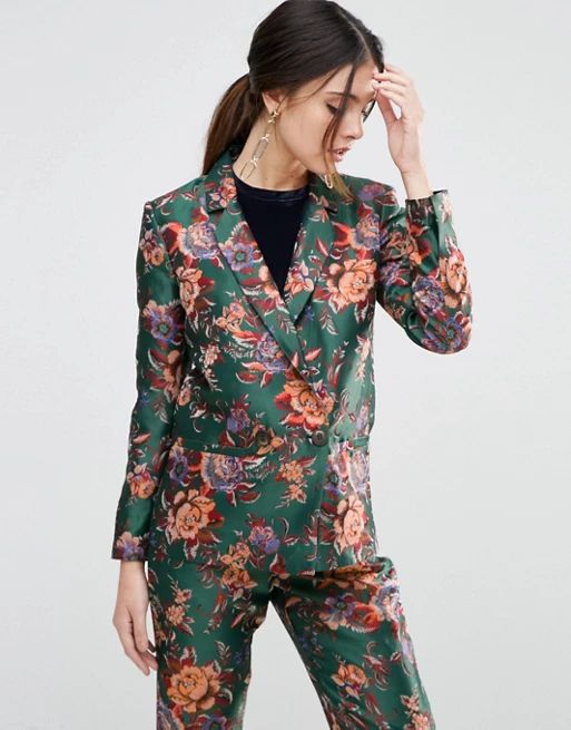 ASOS Floral Vintage Jacquard Blazer | ASOS US
