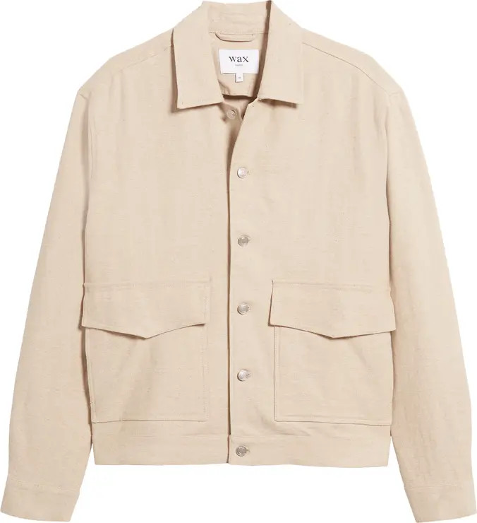 Wax London Mitford Linen & Cotton Shirt Jacket | Nordstrom | Nordstrom