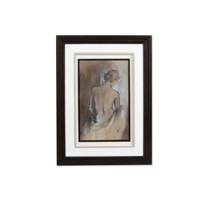 16" x 22" Female Silhouette Framed and Matted Wall Art Brown - New View | Target