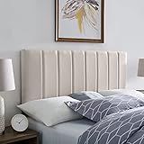 Classic Brands Sienna Tufted Upholstered Headboard, Beige, Queen | Amazon (US)