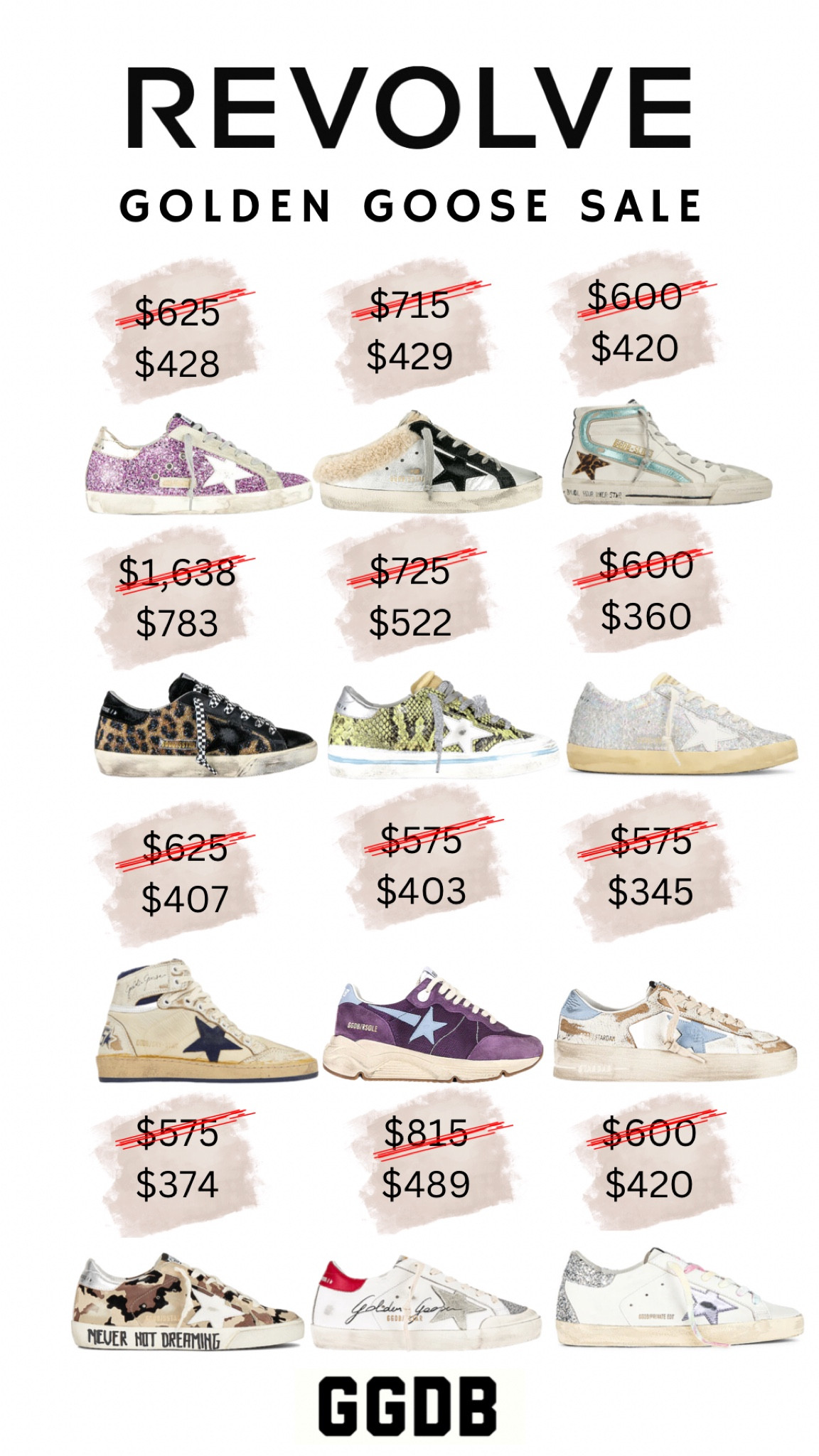 MAJOR GOLDEN GOOSE SALE ON REVOLVE! Styles are selling fast but these are my favorite sneaker picks! 

#LTKshoecrush #LTKsalealert #LTKCyberweek