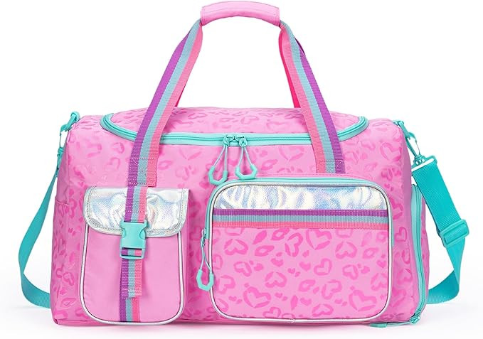 Kids Duffle Bag Girls Women Travel Bag Gifts Overnight Bags for Girls Women Tote Sleepover Gym Da... | Amazon (US)