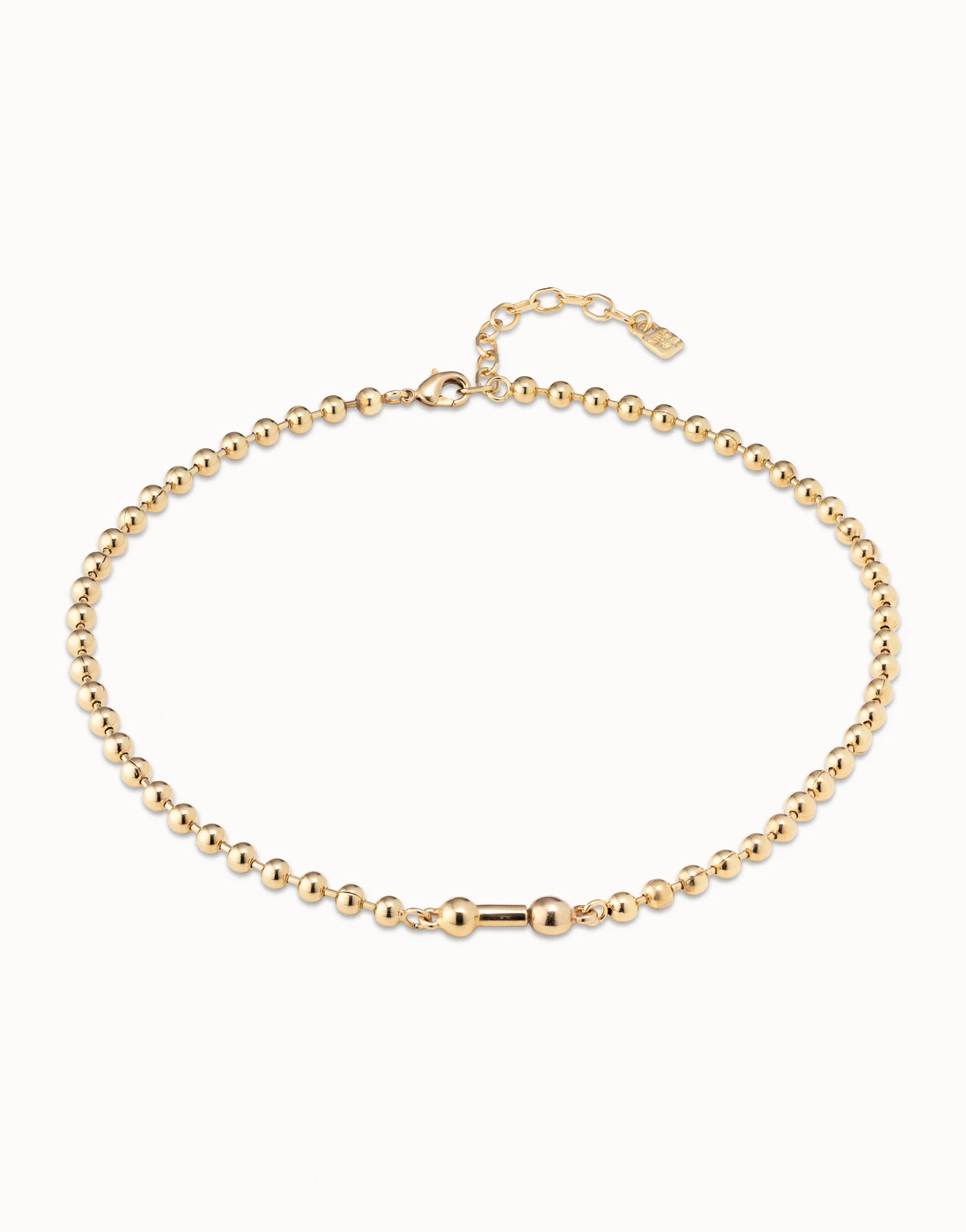 Short beaded chain charm necklace | UNOde50