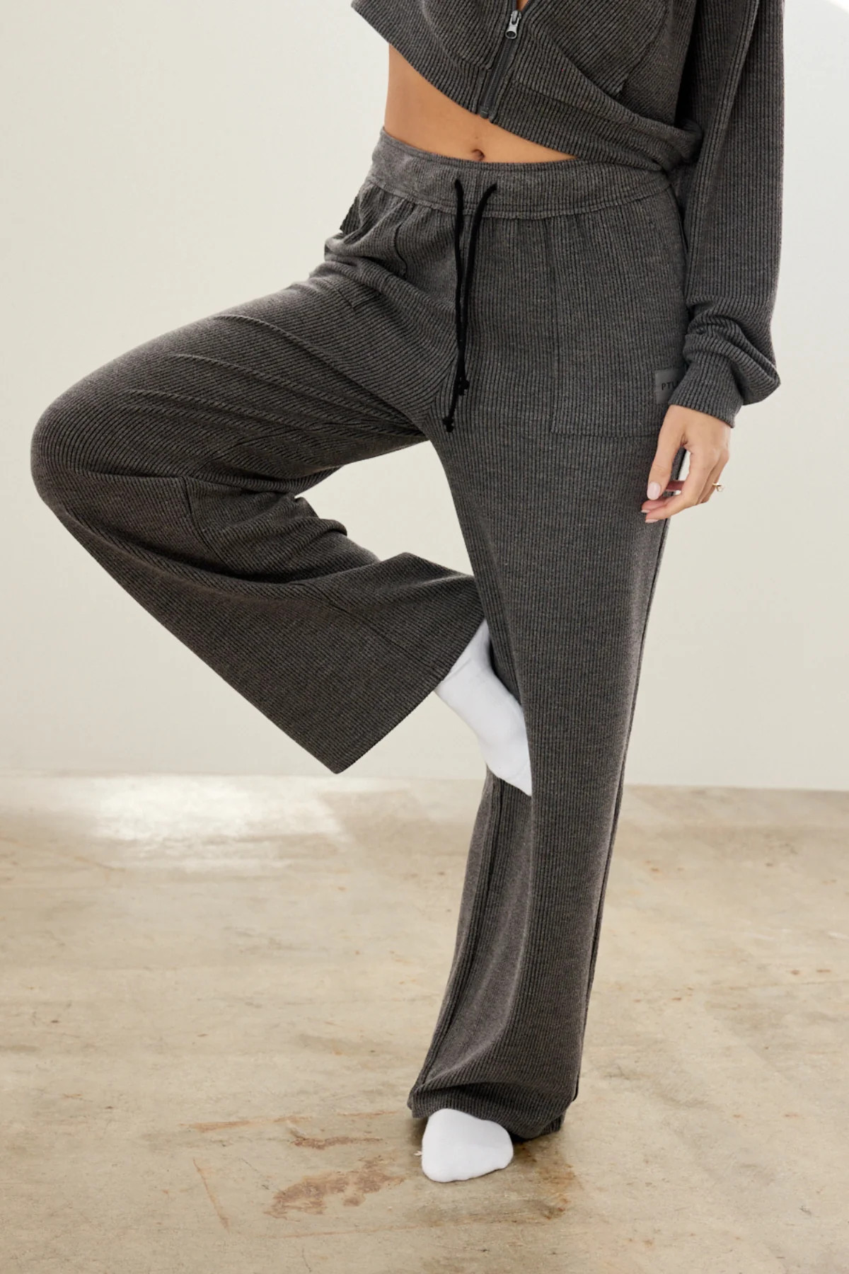 Comfort Knit Wide Leg Pant | PTULA