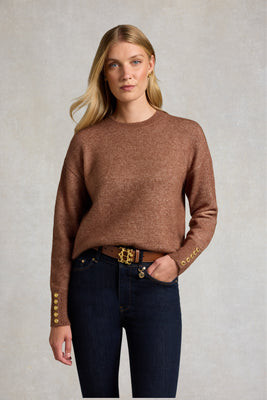 Tori Crew Neck Knit (Latte) | Holland Cooper