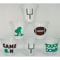 Football Party Cups, Birthday Super Bowl First Birthday Football, Party Supplies | Etsy (US)