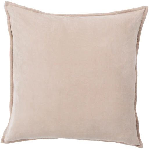 Cotton Velvet Pillow in Taupe | Burke Decor