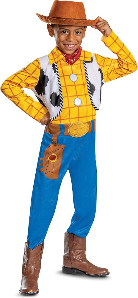 Disguise Boys' Disney Toy Story Woody Costume for Kids, Official Toy Story 5 Woody Halloween Dres... | Amazon (US)